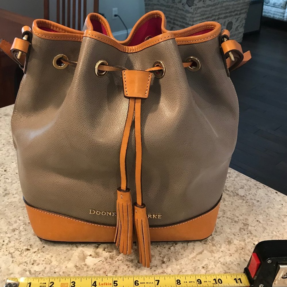 Dooney & Bourke Kendall Elephant Gray with Trim Drawstring